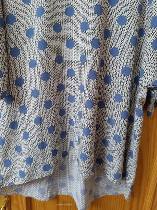 Blusa raso lunares azul 46/3XL