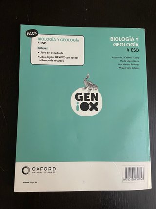 Libro Oxford Biología y Geología 4eso