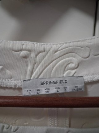 Camisa Stradivarius blanca manga corta
