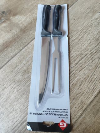 Set de trinchar cuchillo y tenedor nuevo estrenar