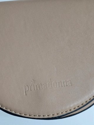 Borsa a tracolla Primadonna beige e oro