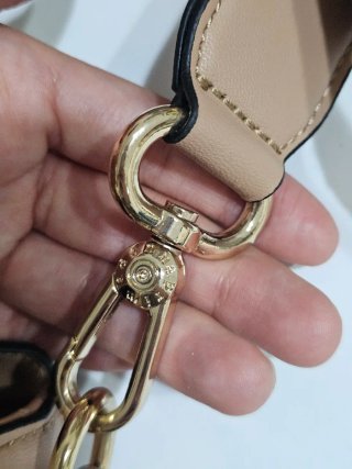 Borsa a tracolla Primadonna beige e oro