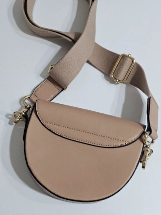 Borsa a tracolla Primadonna beige e oro