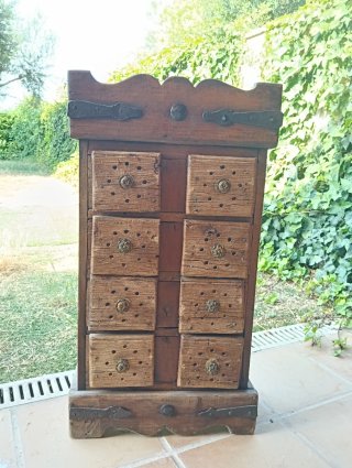 Cajonera rústica madera y metal