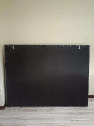 Cabecero de matrimonio polipiel gris 1,60x1,20