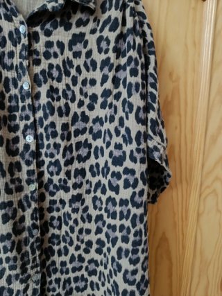 Vestido Verano Animal Print Talla 50/52.100%algodo