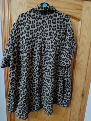 Vestido Verano Animal Print Talla 50/52.100%algodo