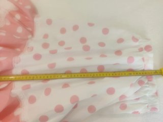 Falda flamenca niña lunares rosa y blanco