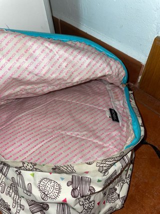 Mochila infantil cactus y plateada
