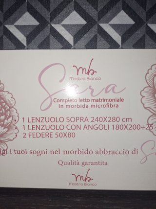 Completo letto matrimoniale Sara microfibra