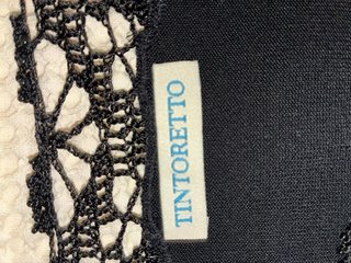 Jersey Tintoretto cuello barco encaje negro