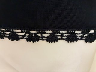 Jersey Tintoretto cuello barco encaje negro