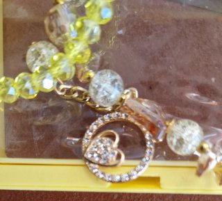 2 braccialetti donna con ciondolo cuore