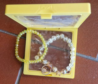 2 braccialetti donna con ciondolo cuore