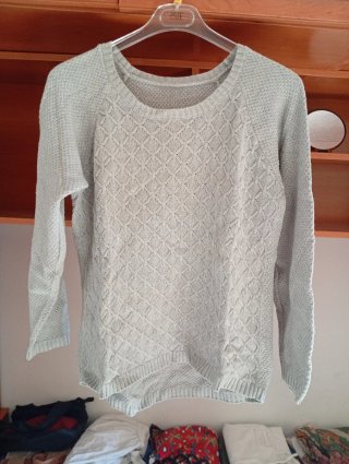 Jersey gris de punto fino