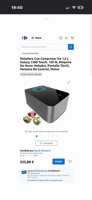 Cecotec Gelacy 1500 Touch Heladera