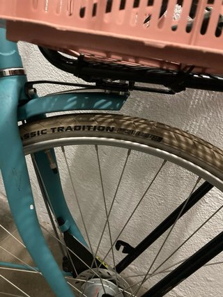 Bicicleta Holandesa Gazelle con silla y cesta