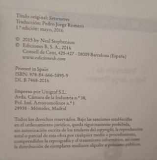 Libro Siete Evas ( Stephenson ).