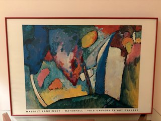 Lámina Kandinsky Waterfall Marco Rojo