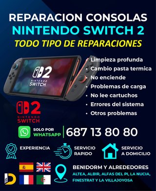 REPARACIÓN NINTENDO SWITCH 2
