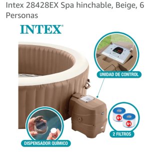 Spa Hinchable Intex 6 Personas Beige