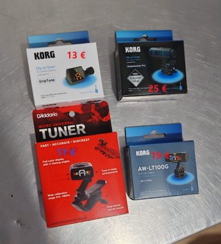 Afinador Korg y D'Addario
