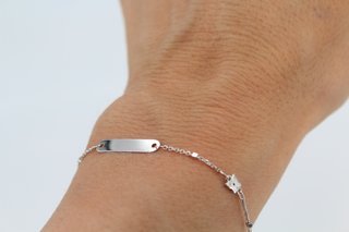 Pulsera Esclava Bebé Oro Blan 18k.Ref:043-05-00260