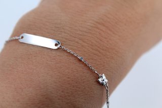 Pulsera Esclava Bebé Oro Blan 18k.Ref:043-05-00260