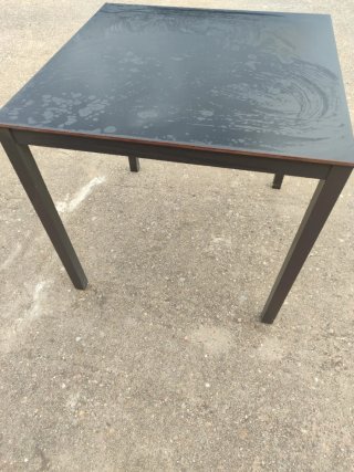 Mesa baja metal y madera