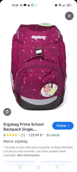 Mochila escolar Ergobag Prime no hago envíos