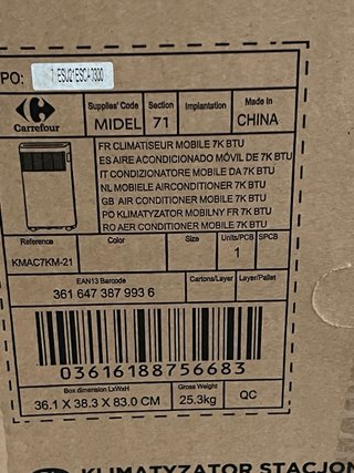Klindo 7K BTU Aire Acondicionado Portátil