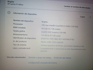 Ordenador Portátil HP i5 Gris