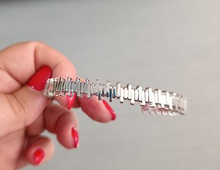 Set 5 Pulseras Plata Geométricas Vintage Nuevas