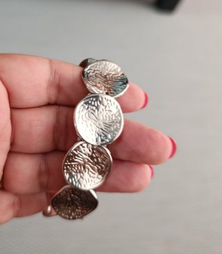 Set 5 Pulseras Plata Geométricas Vintage Nuevas