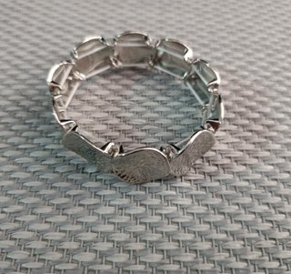 Set 5 Pulseras Plata Geométricas Vintage Nuevas