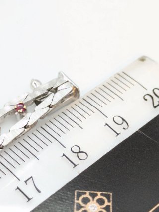 Pulsera Oro Blanco 18k con Rubíes