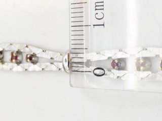 Pulsera Oro Blanco 18k con Rubíes