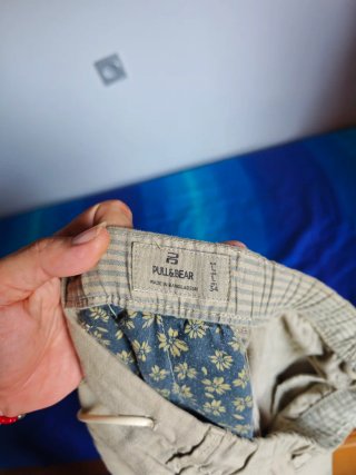 Pantalón Lino Verde Talla L