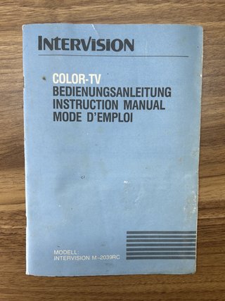 Manuale Intervision M-2039RC Color TV