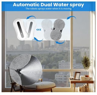 Robot Limpiacristales automático con pulverizador