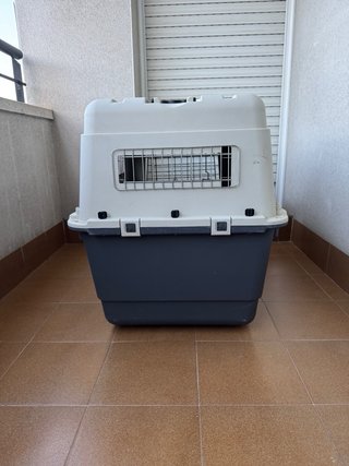 Transportín Perro Gris y Blanco