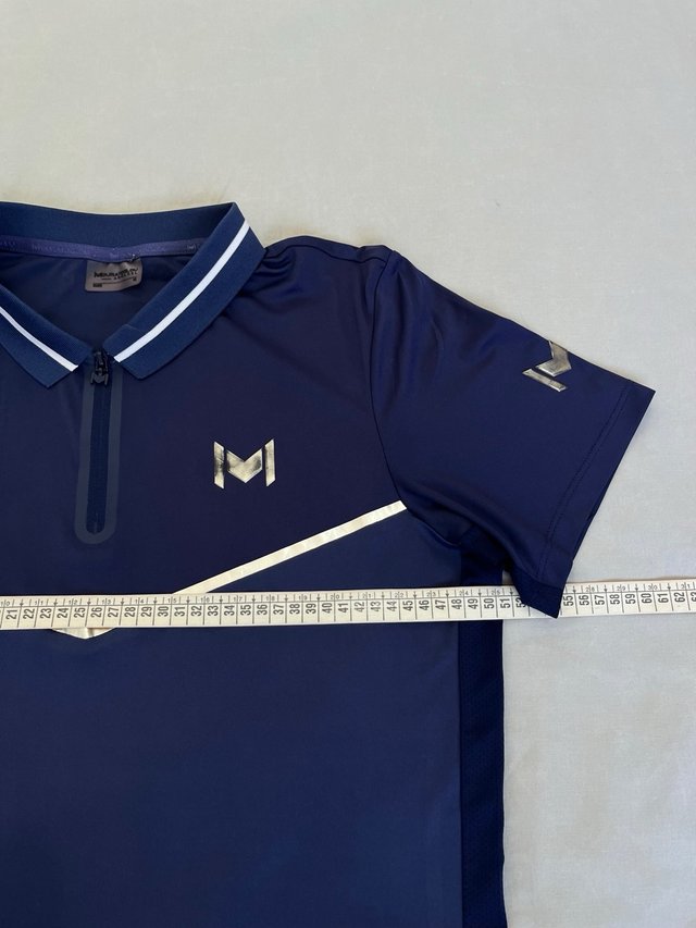 Mouratoglou Navy Technical Polo Shirt M Half Zip T