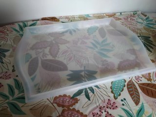 Escurridor platos Ikea transparente/blanco