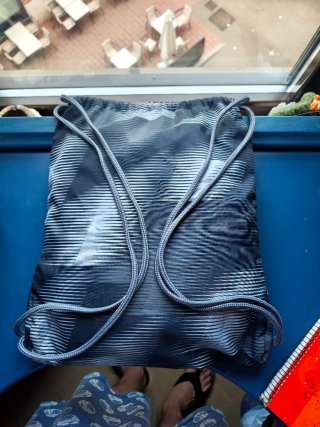Mochila Nike Cordones Negra y Gris