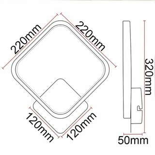 Aplique negro sensor mov. led luz cálida NUEVO