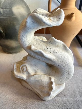 Figura decorativa carpa piedra - pareja