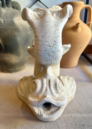 Figura decorativa carpa piedra - pareja