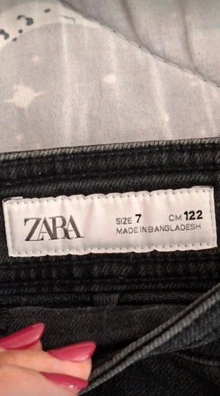 Pantalon vaquero de niña,pata ancha,negro, talla 7