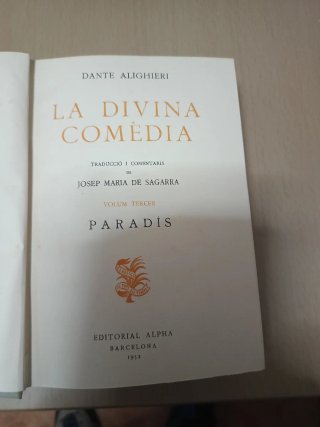 La Divina Comedia en 3 Volúmenes en Catalán