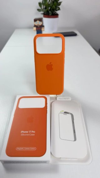 Funda Silicona iPhone 17 Pro/Pro Max Naranja